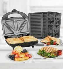DSP Сандвич тостер с подвижни плочи за 2 Сандвичи 750W Inox