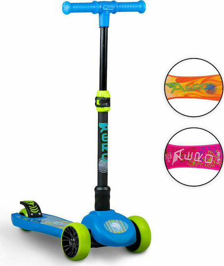 Flybar Kids Scooter Aero 3-Wheel with LED Lighting Blue