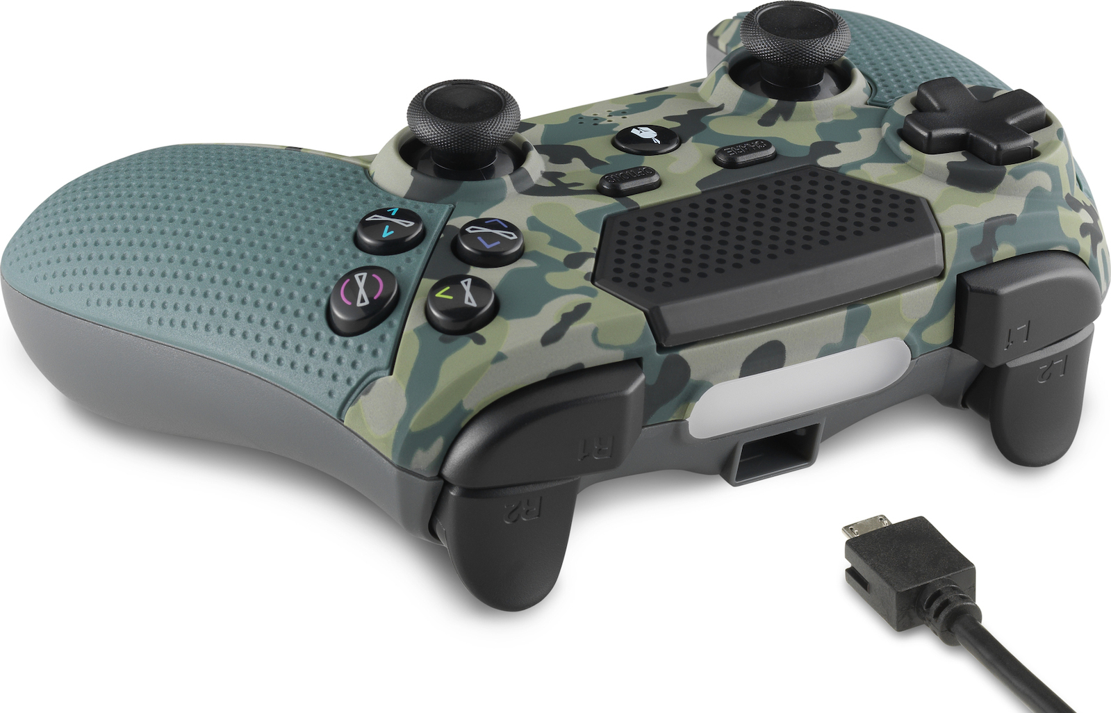 Spartan Gear - Aspis 3  Wireless & Wired Controller (Compatible with Playstation 4 [wireless] and PC [wired] )(color Green Camo)