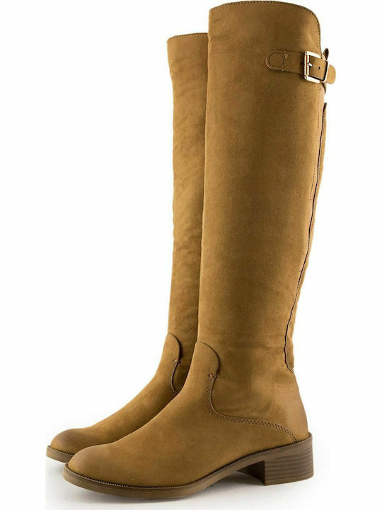 Wildleder Damenstiefel Tabac Braun