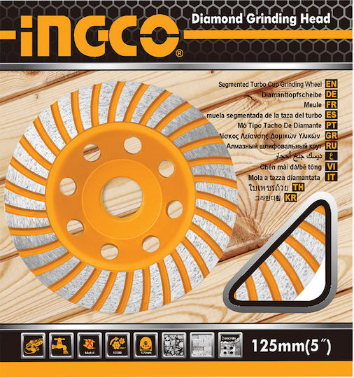 Ingco Grinding Disc Construction Materials 125mm Set 1pcs