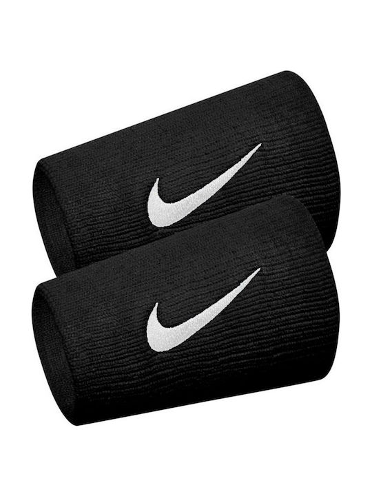 Nike Swoosh Doublewide Athletic Wristbands Black