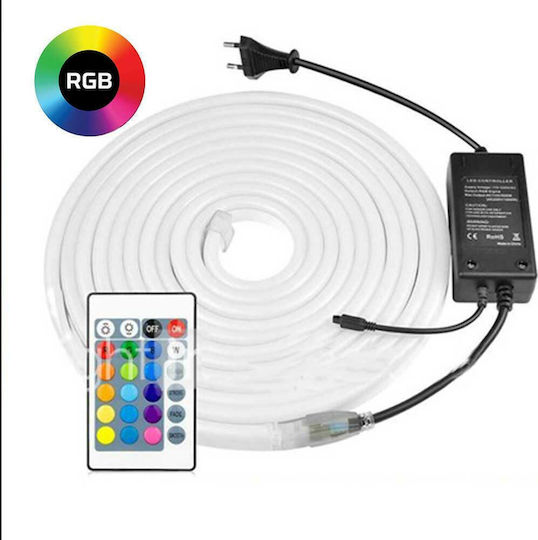 Astralux Wasserdicht LED-Streifen 220V RGB Licht 3m Neon Flex mit Netzteil