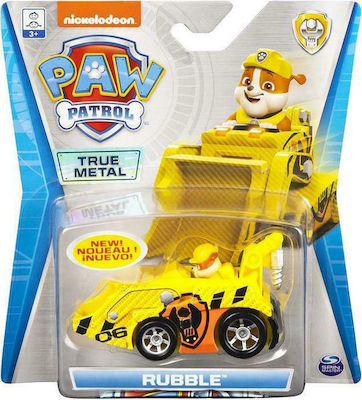 Spin Master Jucărie Miniatură Rubble True Metal Vehicle Paw Patrol Vehicul Rubble True Metal pentru 3+ Ani