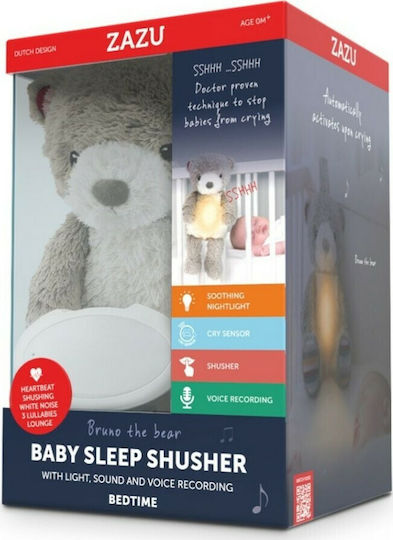 Zazu Sleep Toy Bruno made of Fabric with White Noise and Light for 24++ Months
