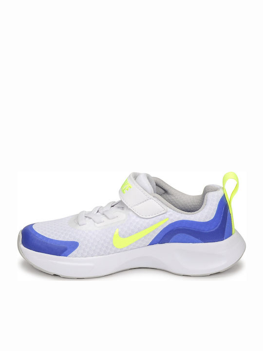 Wearallday PS Kids Sports Shoes Running with Hoop & Loop Closure White