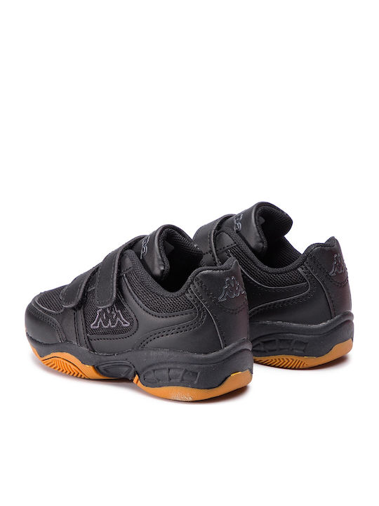Dacer K Kids Sports Shoes Running with Hoop & Loop Closure Black