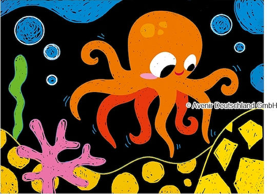 Avenir Ζωγραφική Scratch Junior Sea Friends για Παιδιά 3+ Ετών 8τμχ