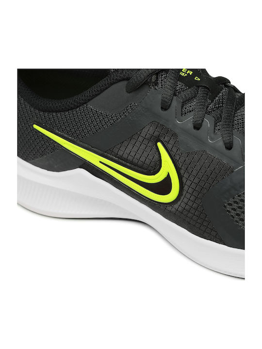 Downshifter Downshifter 11 Kids Sports Shoes Running with Laces Dark Smoke Grey / Volt / Black / White