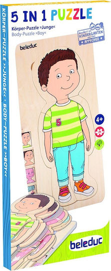 Holz Kinder Steckpuzzle Boy für 4++ Jahre 29pcs Beleduc