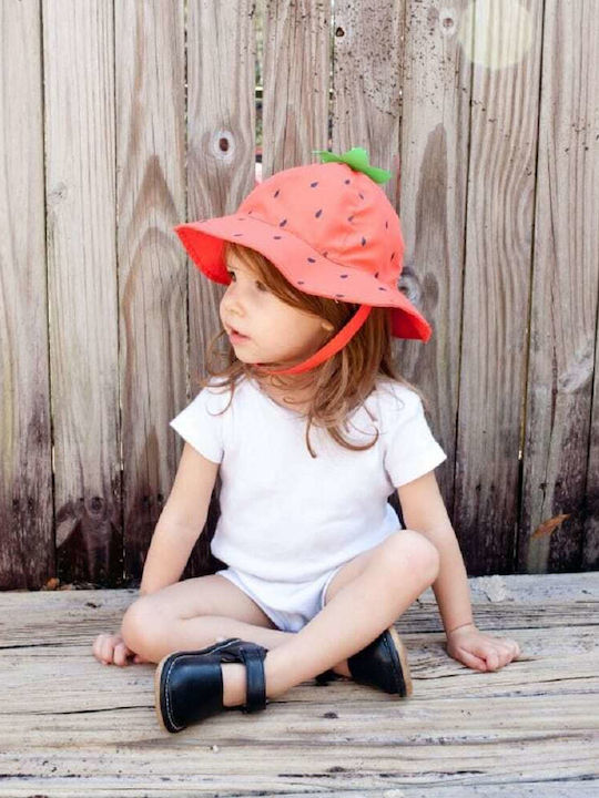 Zoocchini Kids' Hat Bucket Fabric Sunscreen Strawberry Fuchsia