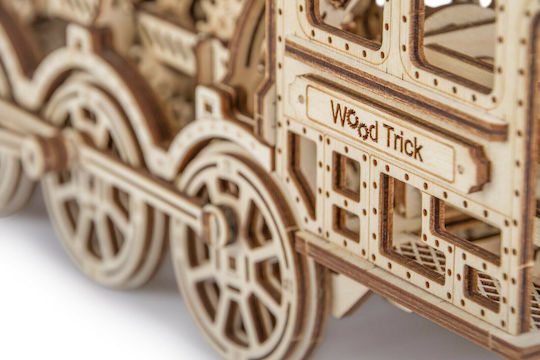 Wood Trick Παιχνίδι Κατασκευών Ξύλινo Locomotive για Παιδιά 14+ Ετών