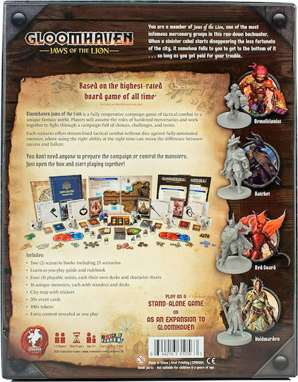 Настолна игра Gloomhaven Jaws of the Lion за 1-4 играчи 14+ години (EN) Cephalofair