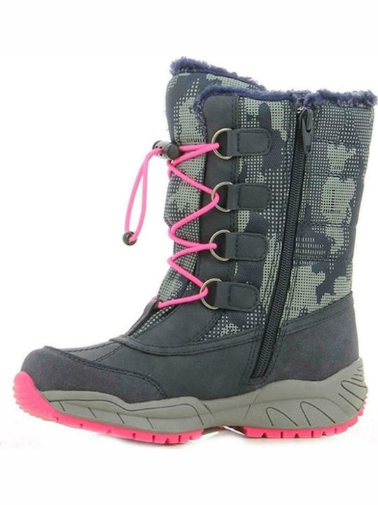 Kinder-Schneestiefel mit Reißverschluss Blau