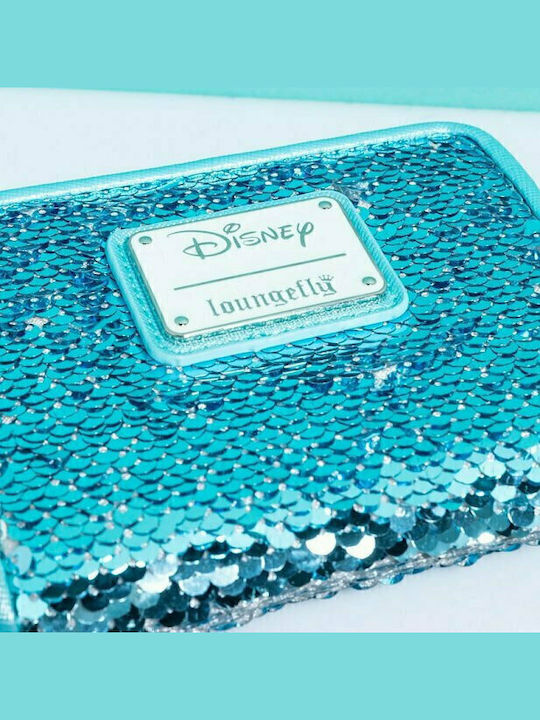 Loungefly Disney Frozen Elsa Kinder Geldbörse Münzfach mit Reißverschluss Disney Die Eiskönigin Elsa Wende-Pailletten