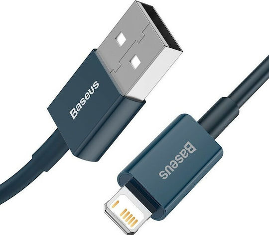 Baseus Superior Regular USB-A la Cablu Lightning Albastru 2m (CALYS-C03)