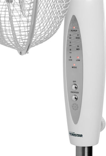 Tristar Pedestal Fan 45W with a 40cm Fan Diameter Remote Control White