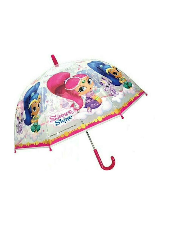 Chanos Kids Curved Handle Umbrella Shimmer & Shine Multicolour