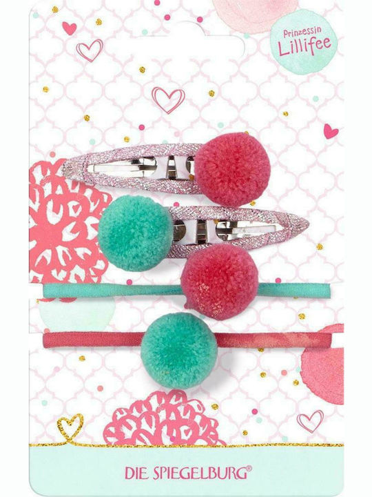Die Spiegelburg Kids Hair Clips Set with Hair Clips and Rubber Bands 4 Pieces