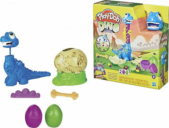 Hasbro Play-Doh Plasticine Dino Crew Growin Tall Bronto Game Set for 3 Plus Years 2 Pieces