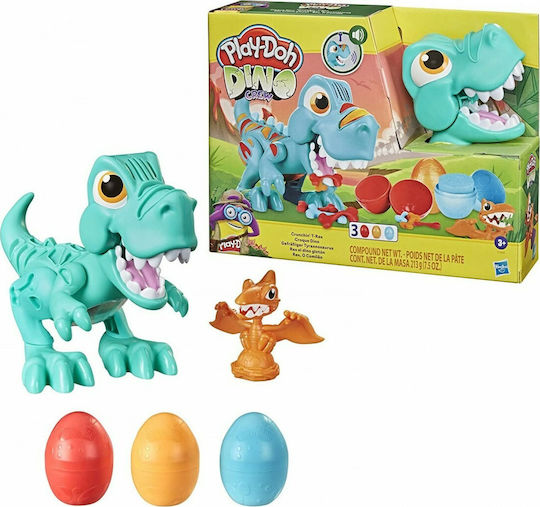 Hasbro Плей-Доу Пластелин Игра Dino Crew Crunchin T-Rex За 3+ Години 3 Броя