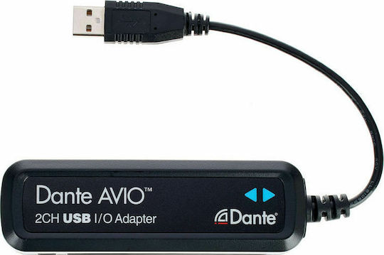 Dante Avio USB IO Adapter 2x2 Bluetooth Receiver with USB Output Port