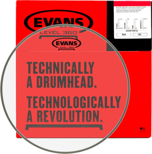 Evans Clear Δέρμα κάσας για Ντράμς 14"