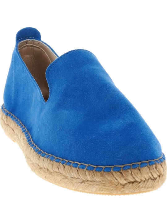MAR139 Women's Suede Espadrilles Blue