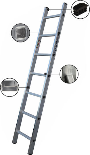 Profal Einzel Leiter Aluminium mit 12 Stufen 343cm