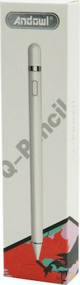 Andowl Q-Pencil Ψηφιακή Γραφίδα Αφής σε Λευκό χρώμα