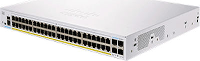 Cisco CBS250-48P-4G Verwaltet L3 PoE+ Switch mit 48 Ports Gigabit (1Gbps) Ethernet