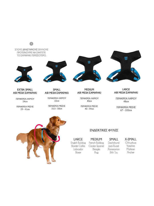 Zee-Dog Dog Harness Vest Air Mesh Large Dog Harness Blue Large 702629