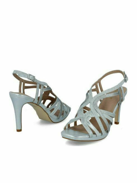 Menbur Fabric Women's Sandals Silver