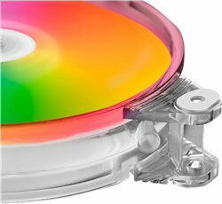 Mars Gaming MFD Case Fans 120mm 1100rpm 31cfm with RGB Lighting and 4-Pin Molex Connection White