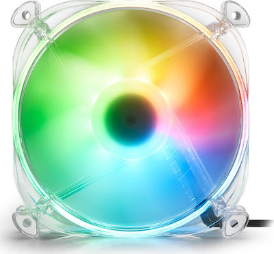 Sharkoon SHARK Disc Case Fan 120mm με RGB Φωτισμό και Σύνδεση 3-Pin Λευκό