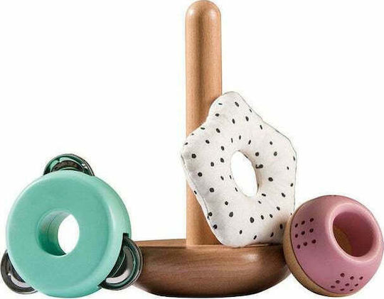 Hape Stacking Toy Stacking Tower made of Wood for 10++ Months