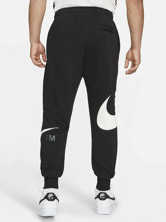 Nike Sportswear Swoosh Παντελόνι Φόρμας με Λάστιχο Μαύρο