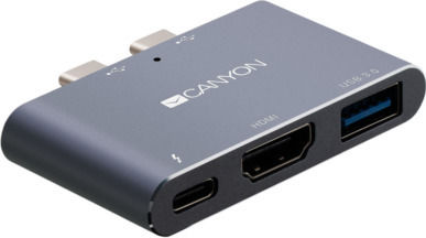 Canyon USB-C Docking Station with HDMI 4K PD Silver (CNS-TDS01DG)