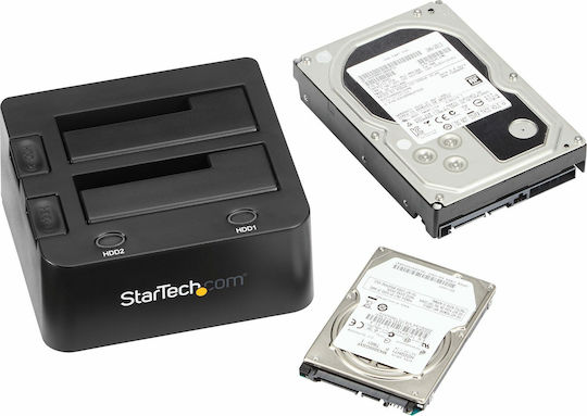 StarTech USB 3.0 Dual Hard Drive Docking Station with UASP Docking Station για 2 Σκληρούς Δίσκους SATA 3.5" / 2.5" με σύνδεση USB 3.0 (SDOCK2U33)