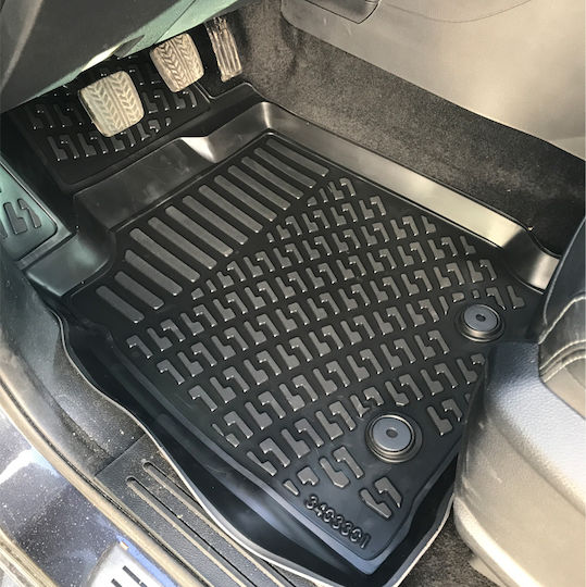 Rizline Set of Front and Rear Mats 4pcs Tray Type for Ford EcoSport 2012+ Black