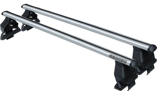 Menabo Aluminum Car Roof Bars 112cm for Alfa Romeo Giulia 4D for Cars with Factory Roof Bars Set with Roof Rack Legs