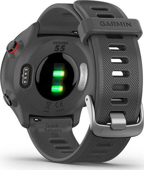Garmin Forerunner 55 42mm Waterproof Smartwatch with Heart Rate Monitor (Monterra Grey)