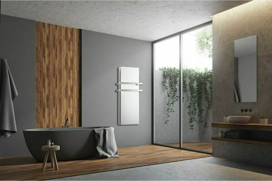 Radialight Icon 2B WiFi Radiator Electric Pentru Prosoape Cu Fațadă De Sticlă 1000W 110x45cm Albă