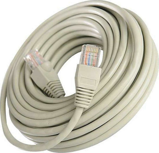 Eurolamp U/UTP Cat.5e (Gigabit) Καλώδιο Δικτύου Ethernet 15m Γκρι