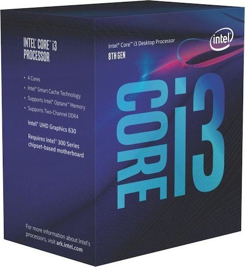 Intel Core i3-8100 3.6GHz Processor 4 Core for Socket 1151 rev 2 Tray
