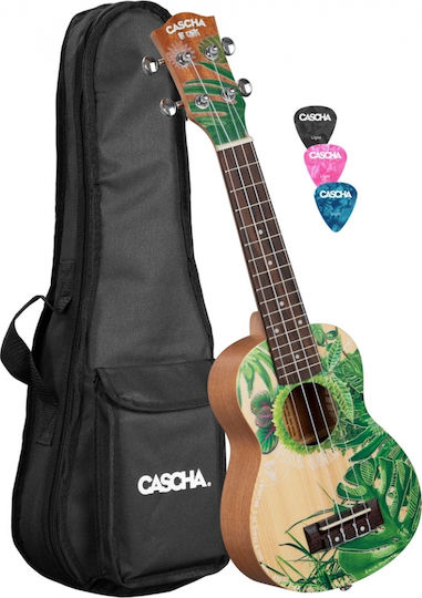 Cascha HH-2602 Art Series Leafy Soprano Ukulele