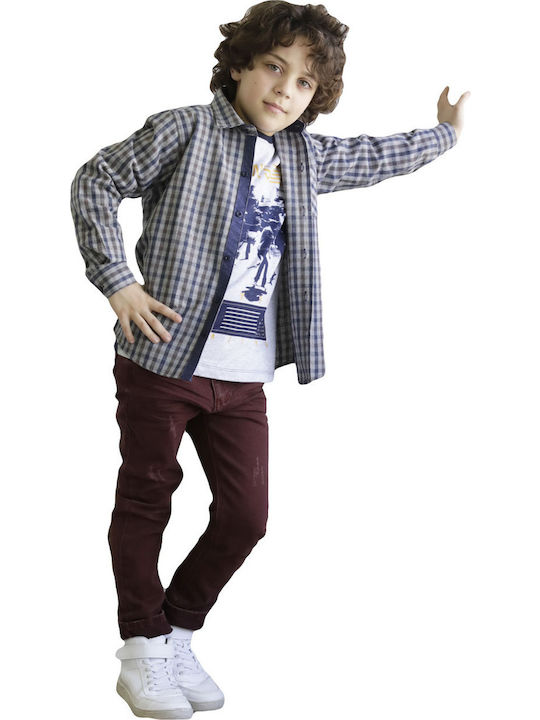 Energiers Kids Checked Shirt Multicolour