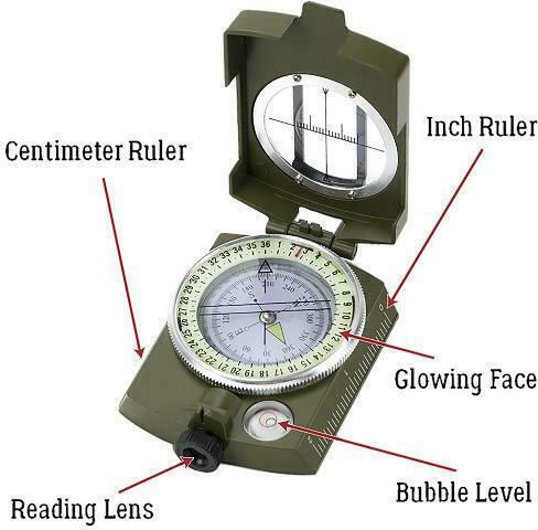 Alpin Πυξίδα Prismatic Military Style Compass