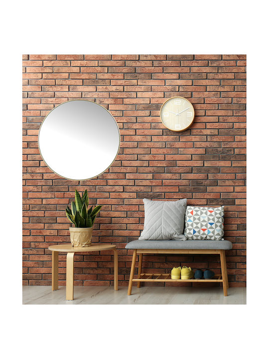 Zaros Wall Mirror with Gold Metal Frame length 80cm