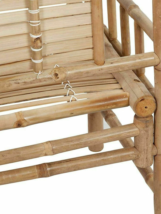Bancă Exterior Bambus cu Perne 120x55x90cm